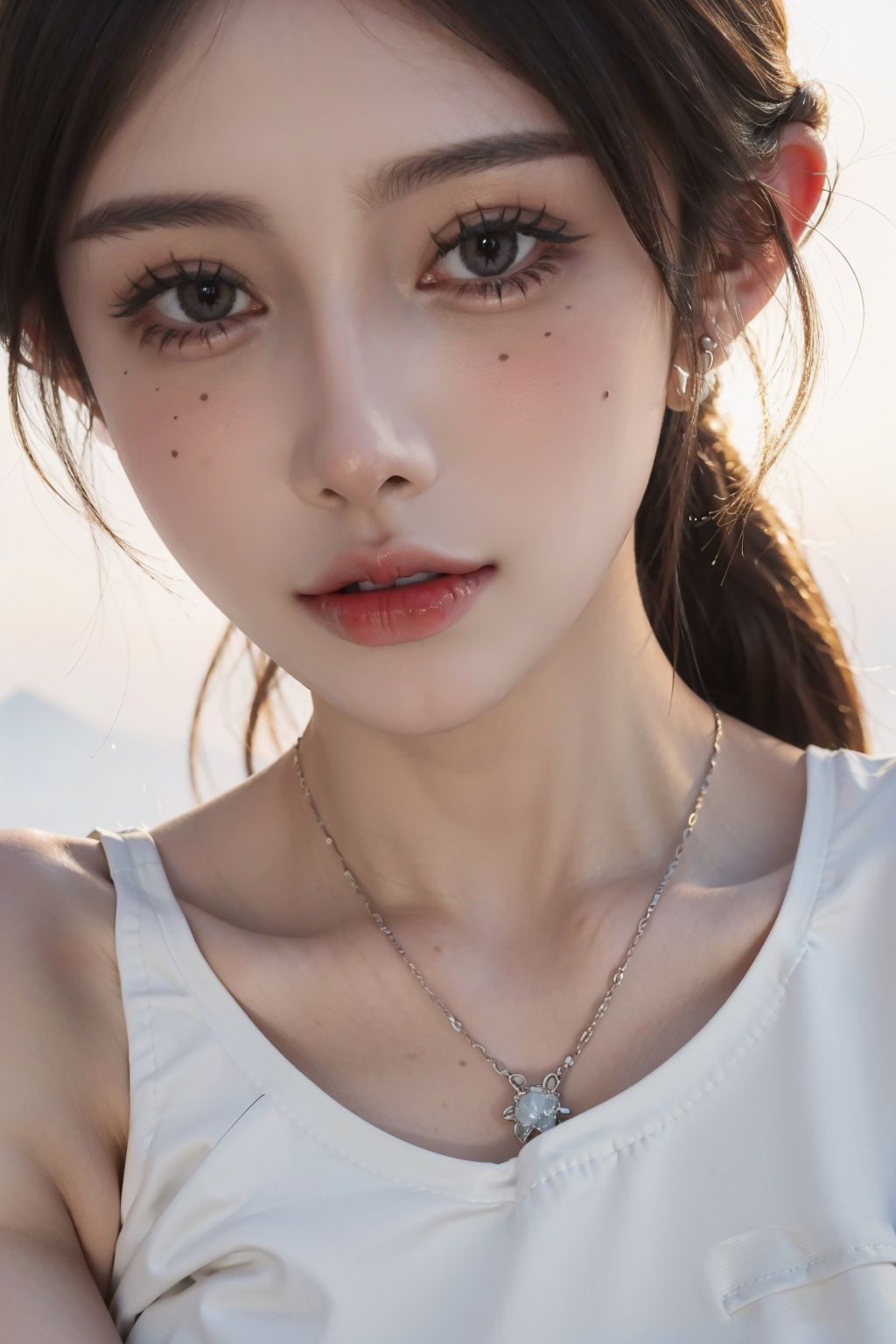 ((masterpiece), (best quality), ultra high res, (raw photo:1.2), (photorealistic:1.4), Exceptional detail, dramatic lighting, highres,   8k, absurdres, 1girl, CNGirl_2, white background, simple background,((close up)), portrait,  ((white dress)),photoID, looking at viewer, passport photo,<lora:CNGirl_2_20-000002:0.7>