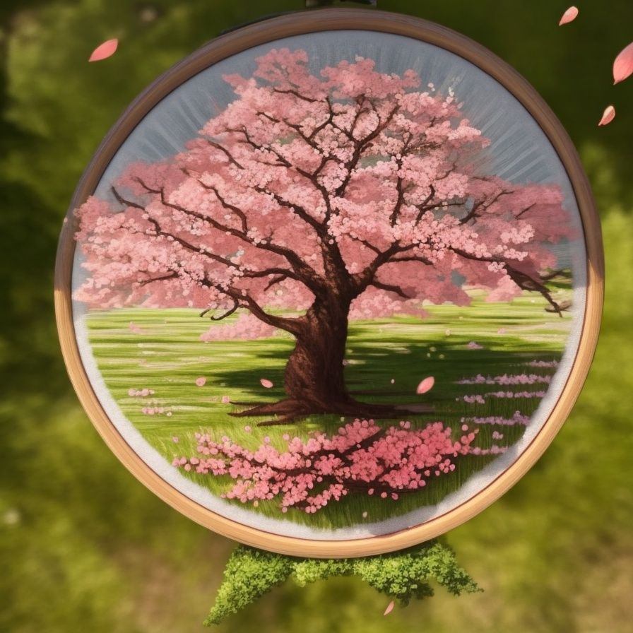 <lora:cixiu:0.9>,cixiu,cherry blossoms, tree, grass, no humans, 