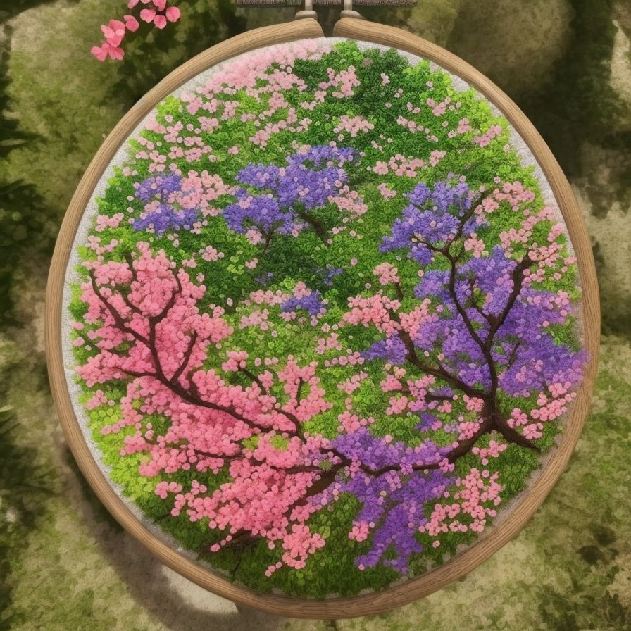 <lora:cixiu:0.9>,cixiu,cherry blossoms, tree, grass, no humans, 