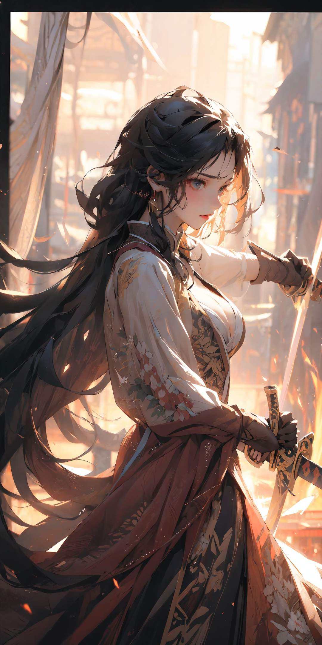 , masterpiece, best quality,1girl,solo,Chinese cloth,Chinese style,glowing, <lora:Chinese style_20230608155715-000010:0.8>