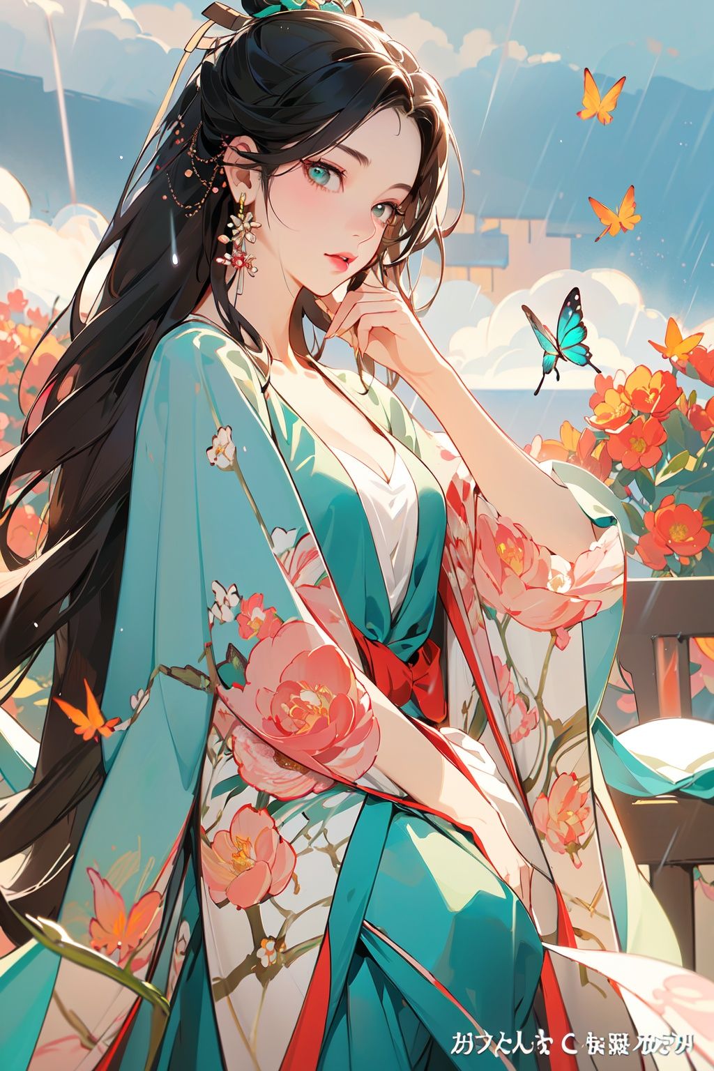 nsfw,(Masterpiece:1.2, high quality), (pixiv:1.4),cowboy shot, 1girl,Eyebrows like early spring willow leaves, often with rain hate cloud sorrow; Face such as peach blossom in March, hidden amorous month. Thin waist curl, constrained yan lazy warbler languid; Sandalwood mouth light, seduce the bee crazy butterfly chaos. Enchanting jade speech, beautiful jade fragrance. <lora:Chinese style_20230608163116-000018:0.8>