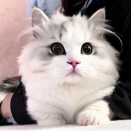 (8k, masterpiece, best quality),(realistic, photo-realistic:1.2),ultra high res,extremely detailed,beautiful lighting,photo background,<lora:baimaomao2lora-04:0.9>,baimaomaolora,cat,no humans,white cat,animal,fluffy face,fluffy,paw,animal paw,cat paw,