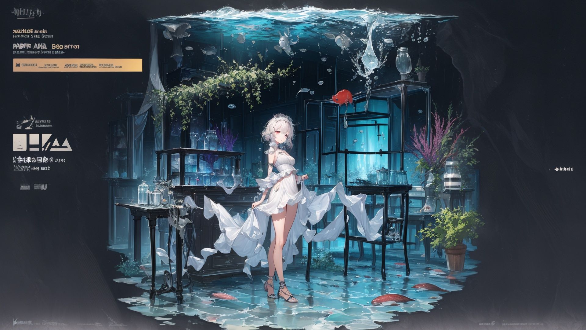 [(black background:1.5),::5] (Bottle bottom:0.9), isometric,(illustration), (watercolor:1.05), (((an extremely delicate and beautiful))),(water:1.3)//(Deep-sea phobia:1.5),(Deep-sea:1.5),The drowning girl is slowly sinking,Underwater,Drowning, on water,Underwater, Panorama, wide angle,girl,solo,desperate and crazy expression,frown,expressionless,dark_persona,Despair, fear, darkness, claustrophobia, underwater world, deep sea,//(broken glass jar:1.15), (girl in jar:1.35):(girl)(The girl was soaked in (a whole transparent glass incubator)),
