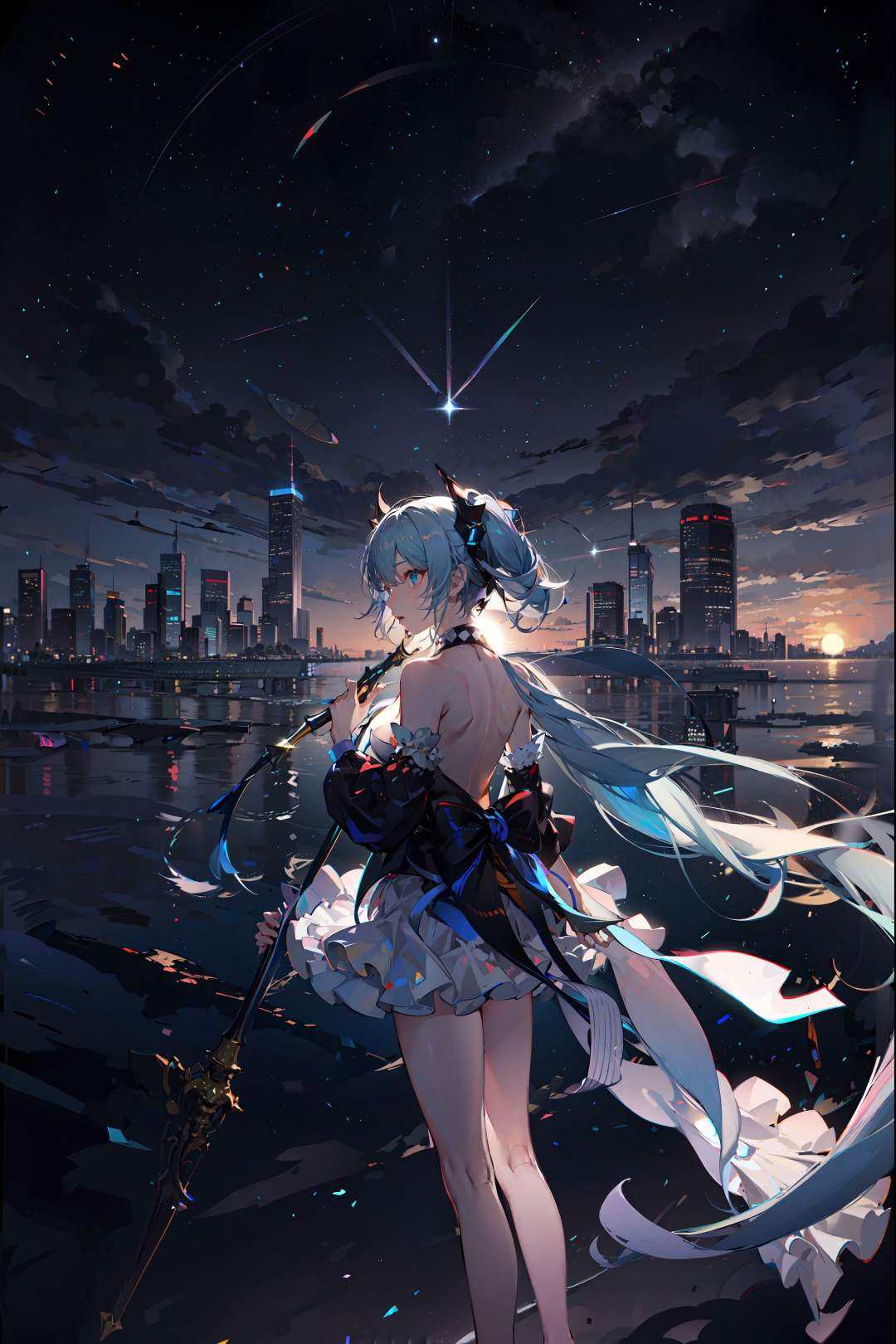 ,(Masterpiece:1.2, high quality), (pixiv:1.4),Volumetric Lighting,backlight,night,