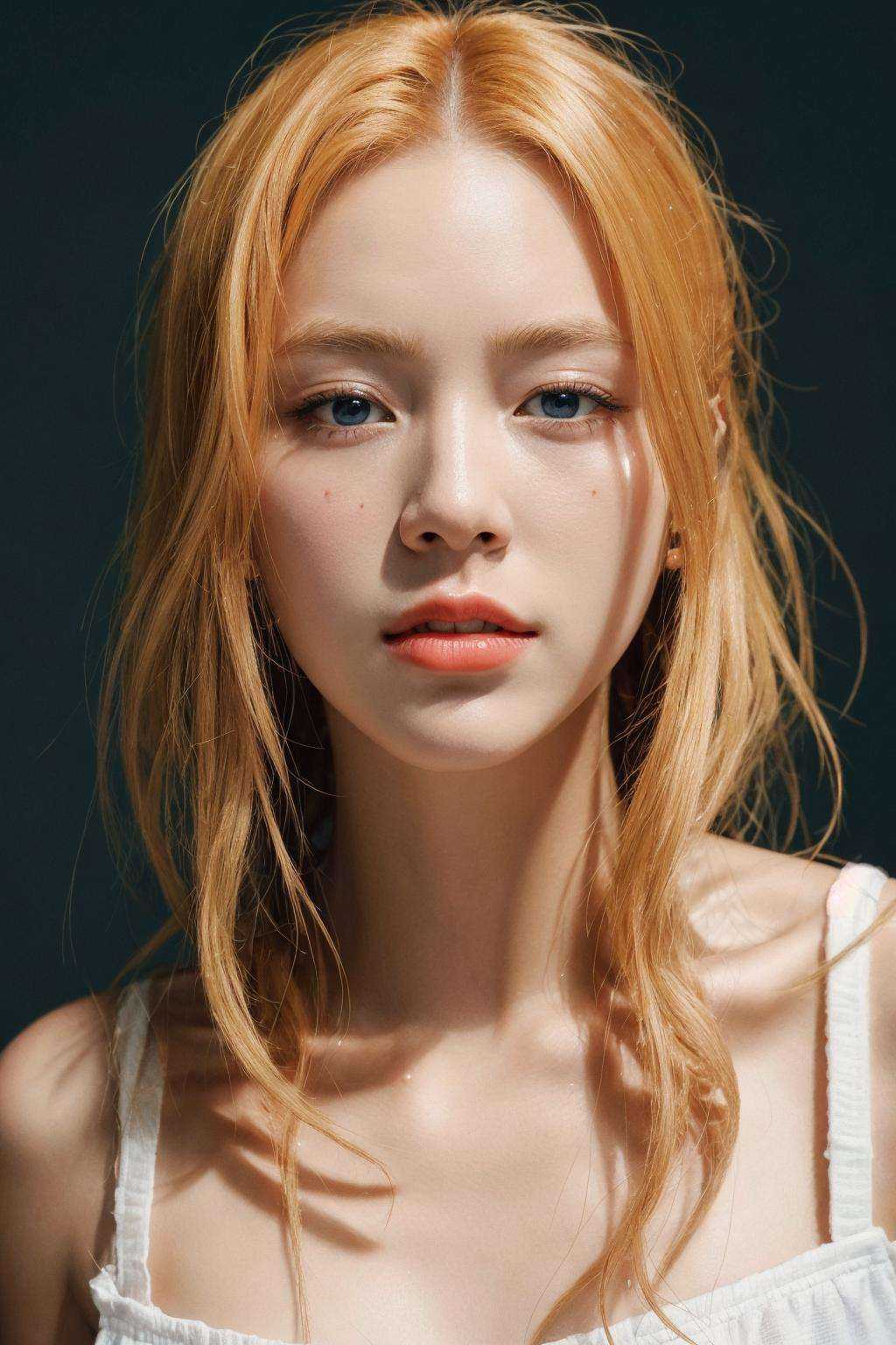 The model's bust is composed entirely of pieces of multi-colored hard candy stacked together. Her facial features are styl...
