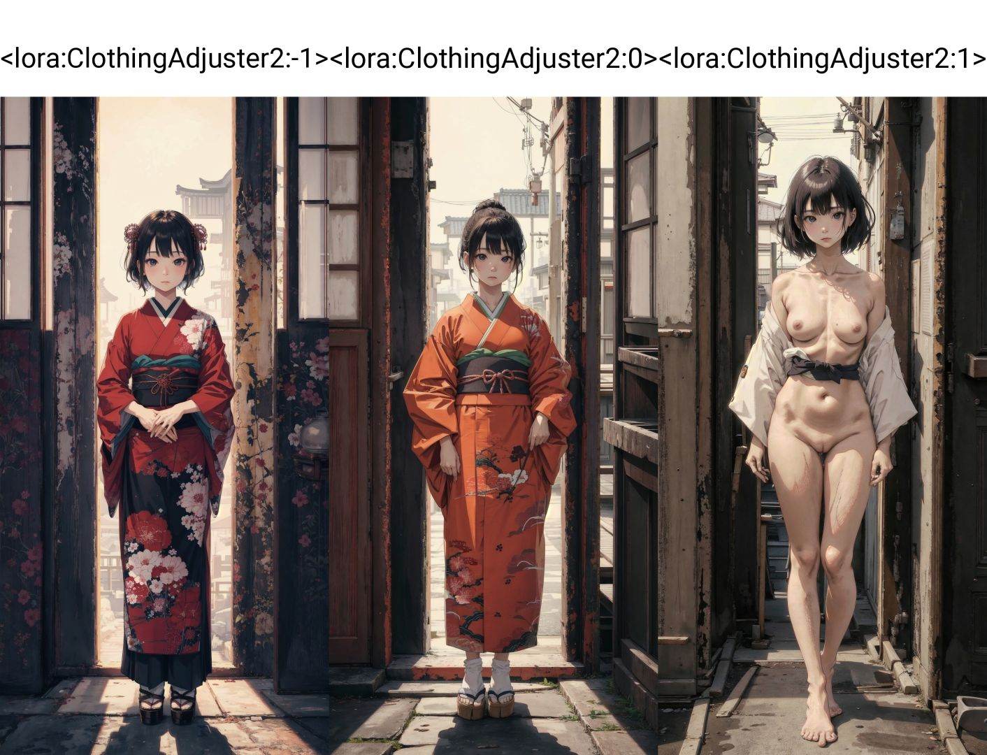 portrait of a Japanese traditional girl,  fashion fluffy cropped hair,  looking at viewer on Tensor.Art