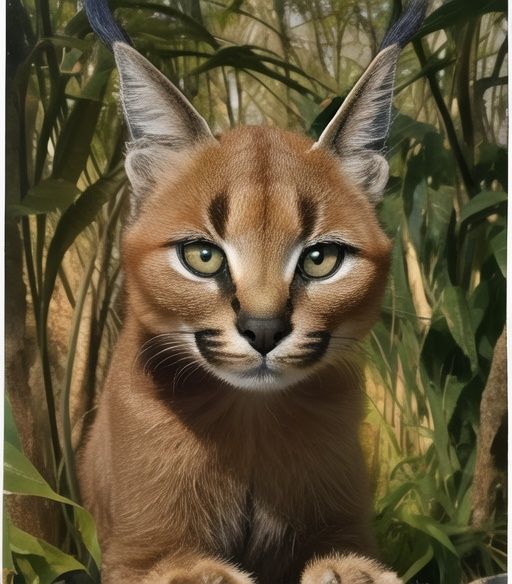 masterpiece, best quality,caracal,caracalcat,ningmao,kitten,soviet poster,Propaganda poster of communist ideology,sci-fic,oil painting,astronaut, (forest:1.2), 