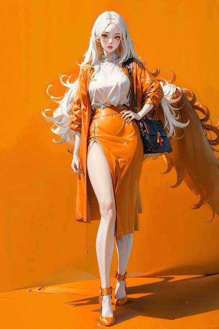(xx)(xx),  orange_background,  1girl on Tensor.Art