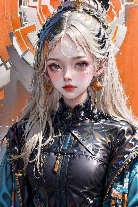 (xx)(xx),  orange_background,  1girl on Tensor.Art