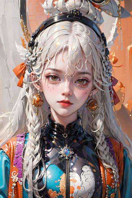 (xx)(xx),  orange_background,  1girl on Tensor.Art