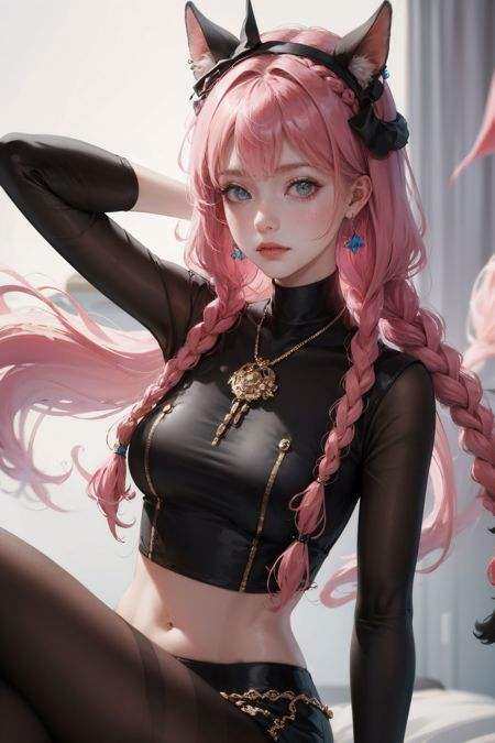 braid,  1girl,  twin_braids on Tensor.Art