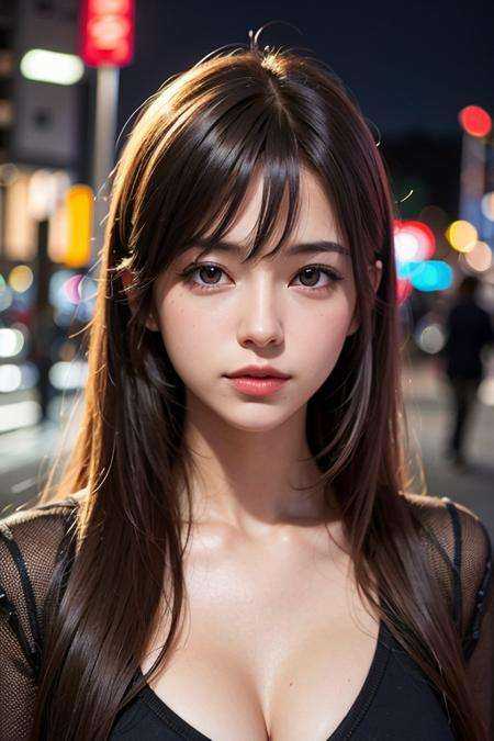 1girl,  Tokyo street,  night on Tensor.Art