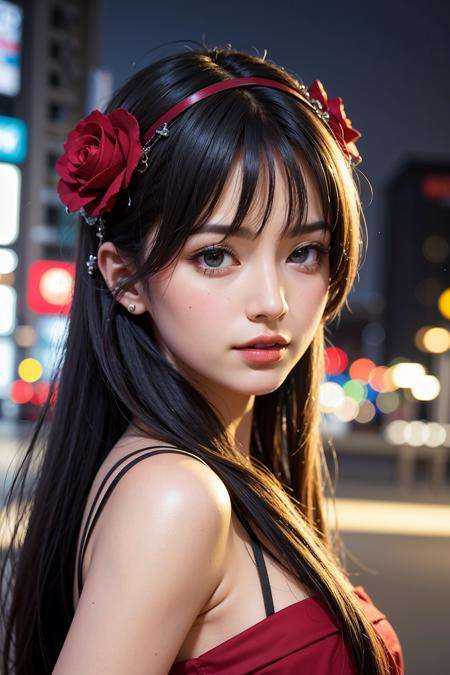 1girl,  Tokyo street,  night on Tensor.Art