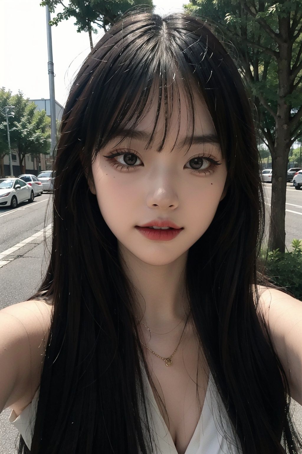
best quality, masterpiece, highres,4k,
1girl, solo, cosplay, long hair, bangs,looking at viewer,
(upper body:1.3), 