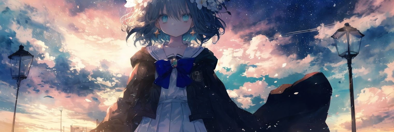 best quality,highly detailed,masterpiece,ultra-detailed,illustration,absurdres,1girl,{solo},{an extremely delicate and beautiful girl},extremely detailed,flowering shrubs,beautiful detailed eyes,{beautiful detailed starry sky},starry detailed water,an extremely delicate and beautiful,detailed ice,Flowery meadow,small breast,Bright stars,dynamic angle,light leaks,best illustration,cumulonimbus capillatus,cumulonimbus calvus,beautiful detailed glow,frills,shine,hairs between eyes,azure hair,randomly distributed clouds,ultra-detailed,anime face,beautiful detailed sky,extremely detailed CG unity 8k wallpaper,best quality,blank stare,beautiful detailed girl,nature,Long skirt,shirt,collared shirt ,sweater jacket,robe,multiple girls,magical girl,miko,frills,lace,{{{{skirt}}}},incredibly absurdres,huge filesize,wallpaper,{{{{{colorful}}}}},8k wallpaper,upper body,messy long hair,sunlight,illustration,extremely detailed eyes and face,flower,feather,floating hair,beautiful detailed water,bloom,ribbons,watercolor medium,flowers,best shadow,finely detail,artbook,original,curly hair,{{medium hair}},{bangs},{messy hair},ahoge,disheveled hair,{white hair},blue hair,white silk stocking,sailor collar,hat,jacket,ribbed sweater,polka dot,hoodie ,{{{{{{{pleated skirt}}}}}}},shoes ,hair bow,earrings,{jewelry},{{{pendant}}},cross necklace,bowtie,small breast,solo,{little girl},{bishoujo},{adorable girl},{{{loli}}},{{{{kawaii}}}},smirk,aqua eyes,cute face,{{{{seaside}}}},{{{{{{{grove}}}}}}},castle,{{{{{day}}}}},sky,sea,in a meadow,beautiful detailed water,beautiful detailed sky,golden hour lighting,strong rim light,intense shadows,{{{{{{{{arms behind back }}}}}}}},{{{{{{Depth of field}}}}}},hair ornament,{{{hair flower}}},Do not show hands, hoodie , [[[[[black robe]]]]], black cape, bishoujo, [[[magical_girl]]], [[[[[[[[miko]]]]]]]], multiple_girls,


