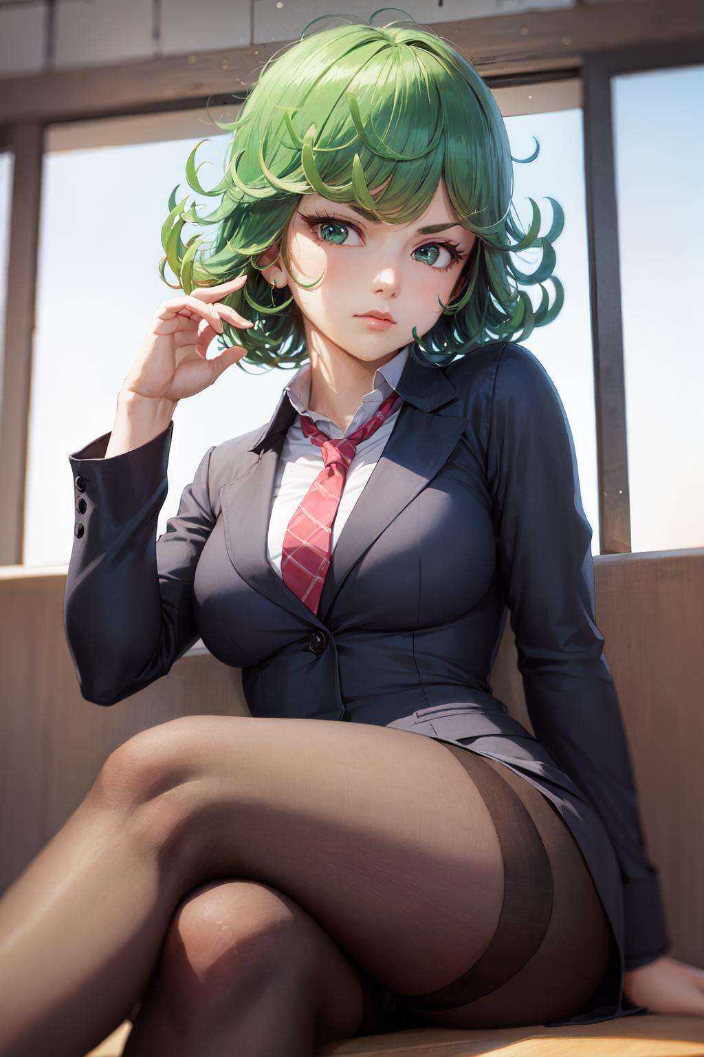 solo,  1girl,  tatsumaki on Tensor.Art