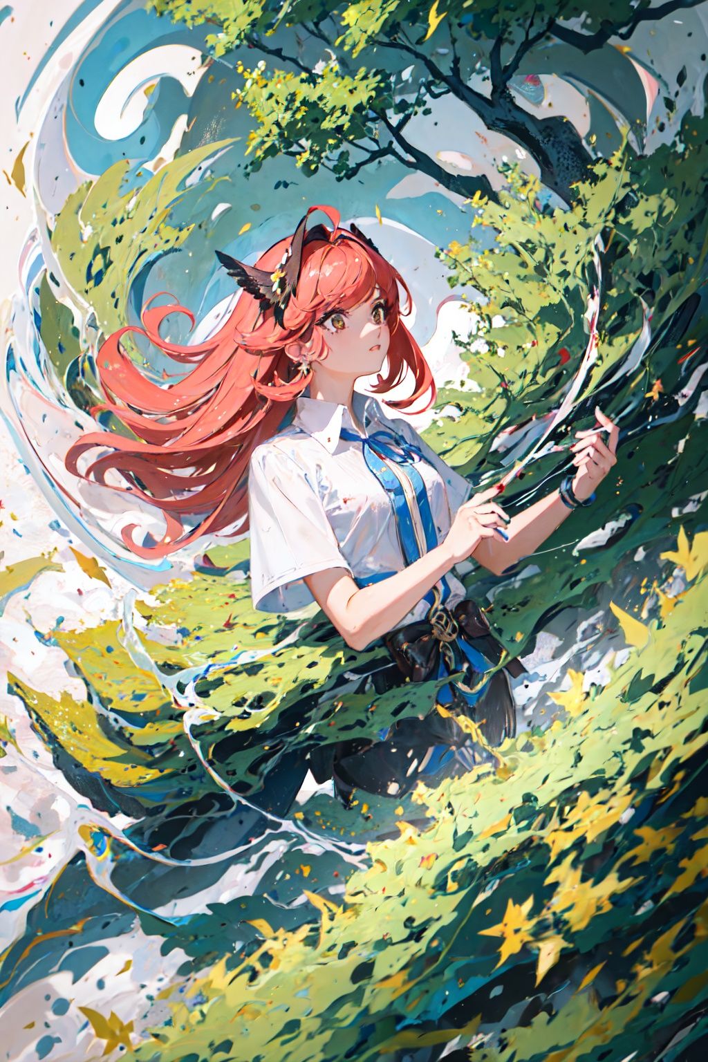 1girl,  outdoors,  floating hair on Tensor.Art
