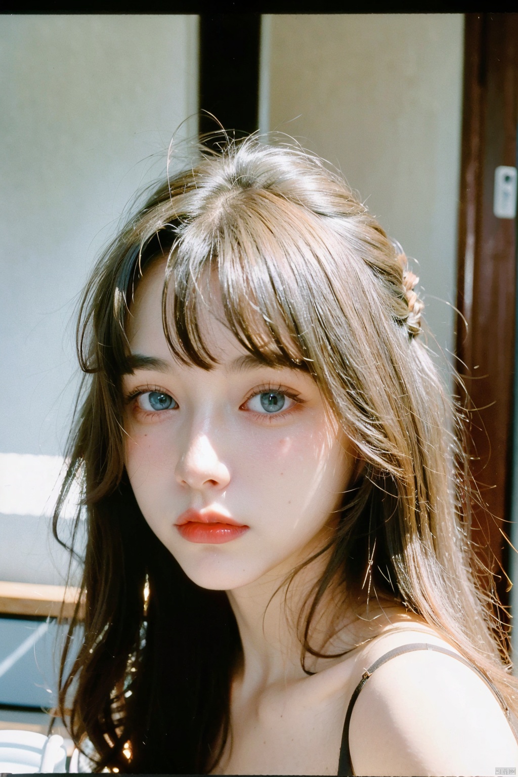 color Film photograph of a beautiful woman,  blue eyes, long hair,  1960s, (Selfie:1.5),<lora:EMS-1126-EMS:1.200000>,<lora:EMS-5643-EMS:0.600000>