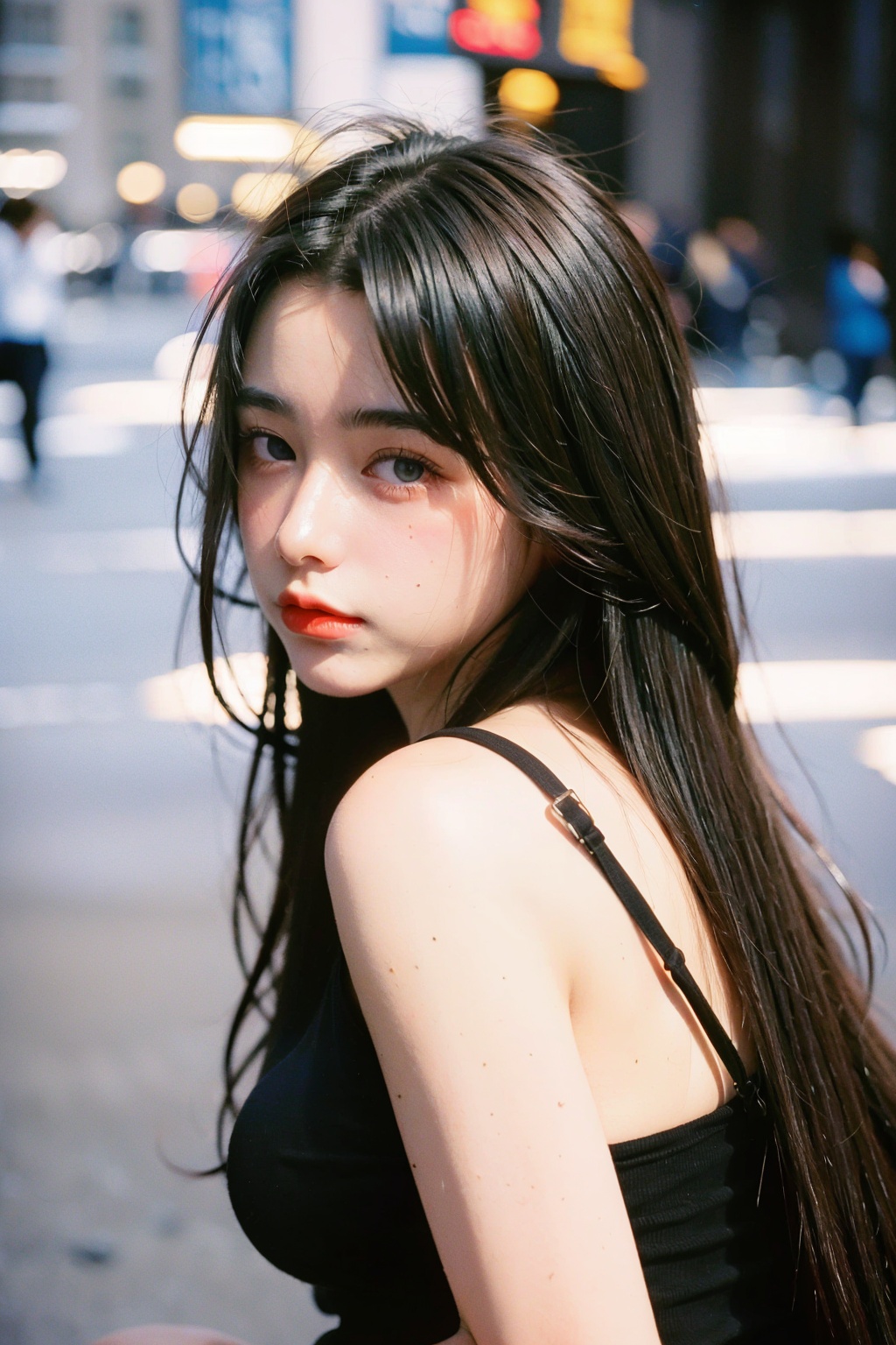 color Film photograph of a beautiful woman,  long hair,  new york,  city street 1960s,<lora:EMS-1126-EMS:1.200000>,<lora:EMS-5643-EMS:0.600000>