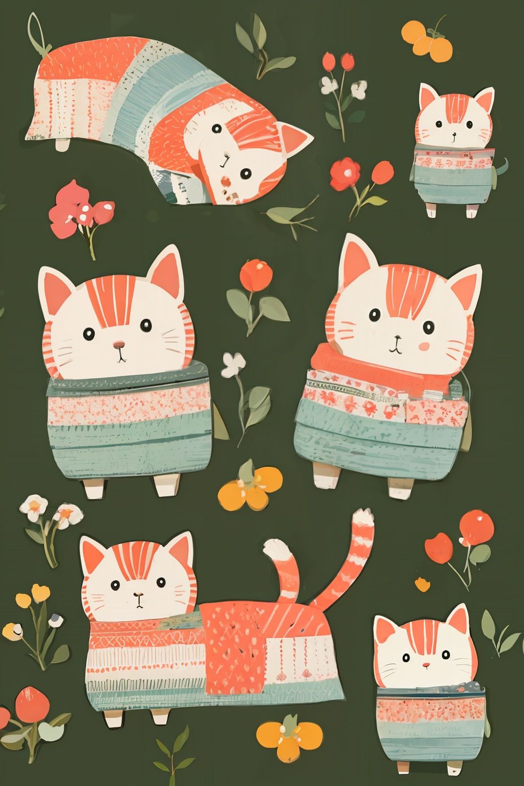masterpiece, best quality, <lora:kp:1>,kpstyle,cat,chibi,simple background, 