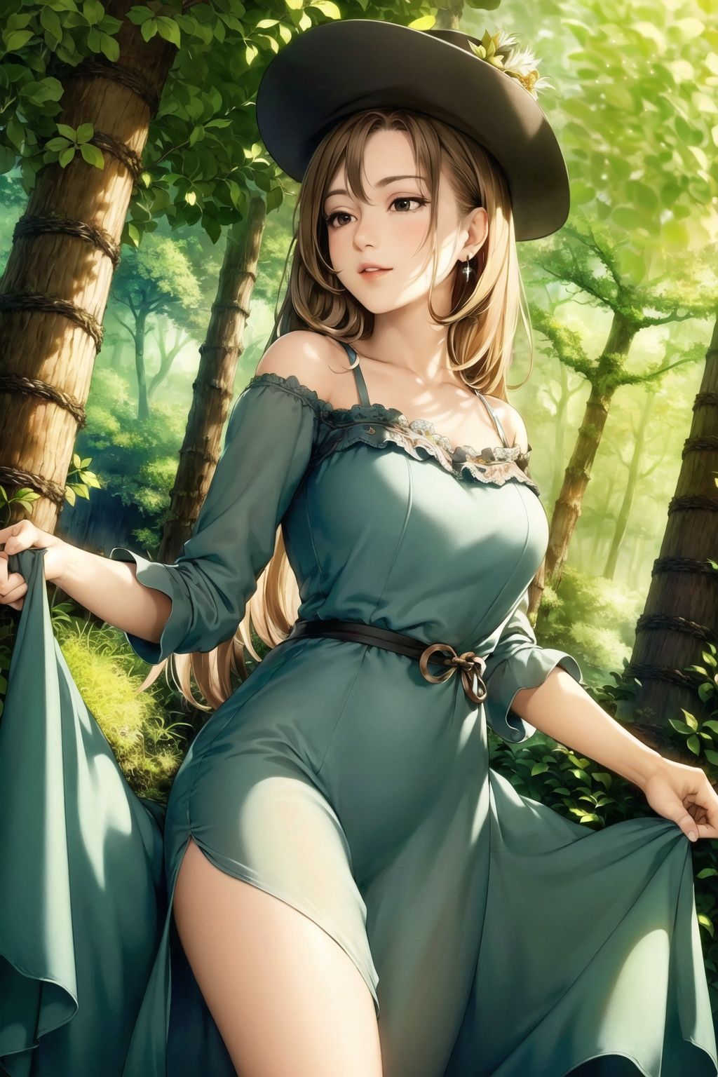 masterpiece,best quality,extremely detailed CG unity 8k wallpaper,
1girl, bush, day, dress, forest,cowboy shot