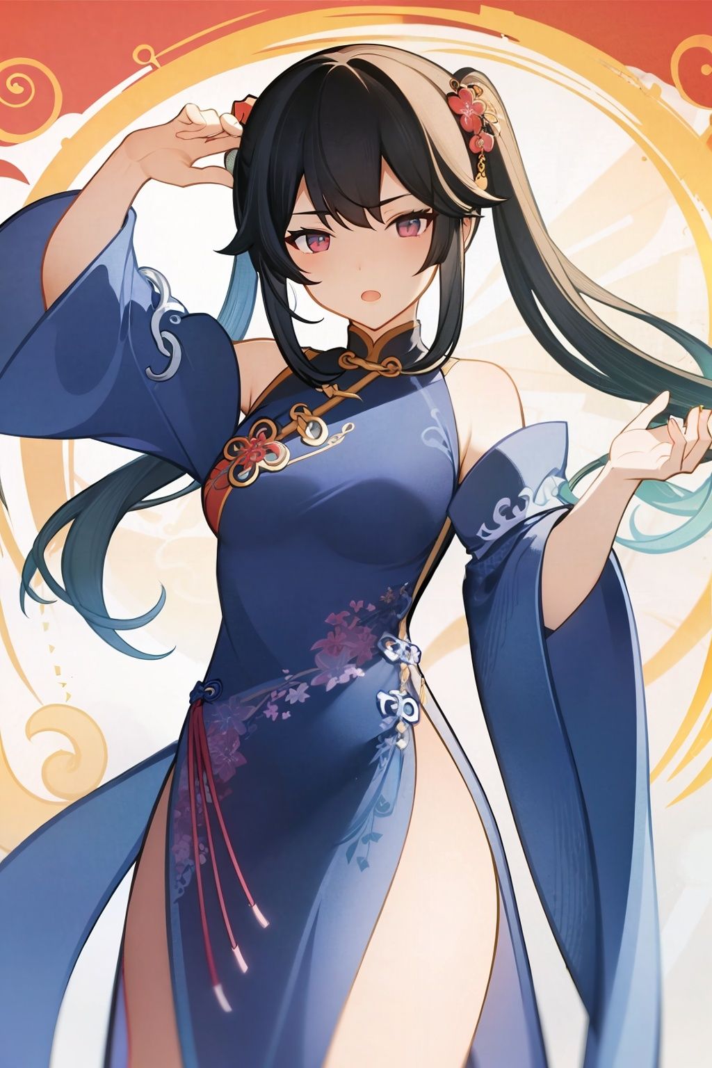 masterpiece, best quality, <lora:gmstyle:1.2>,1girl,chinese clothes, 