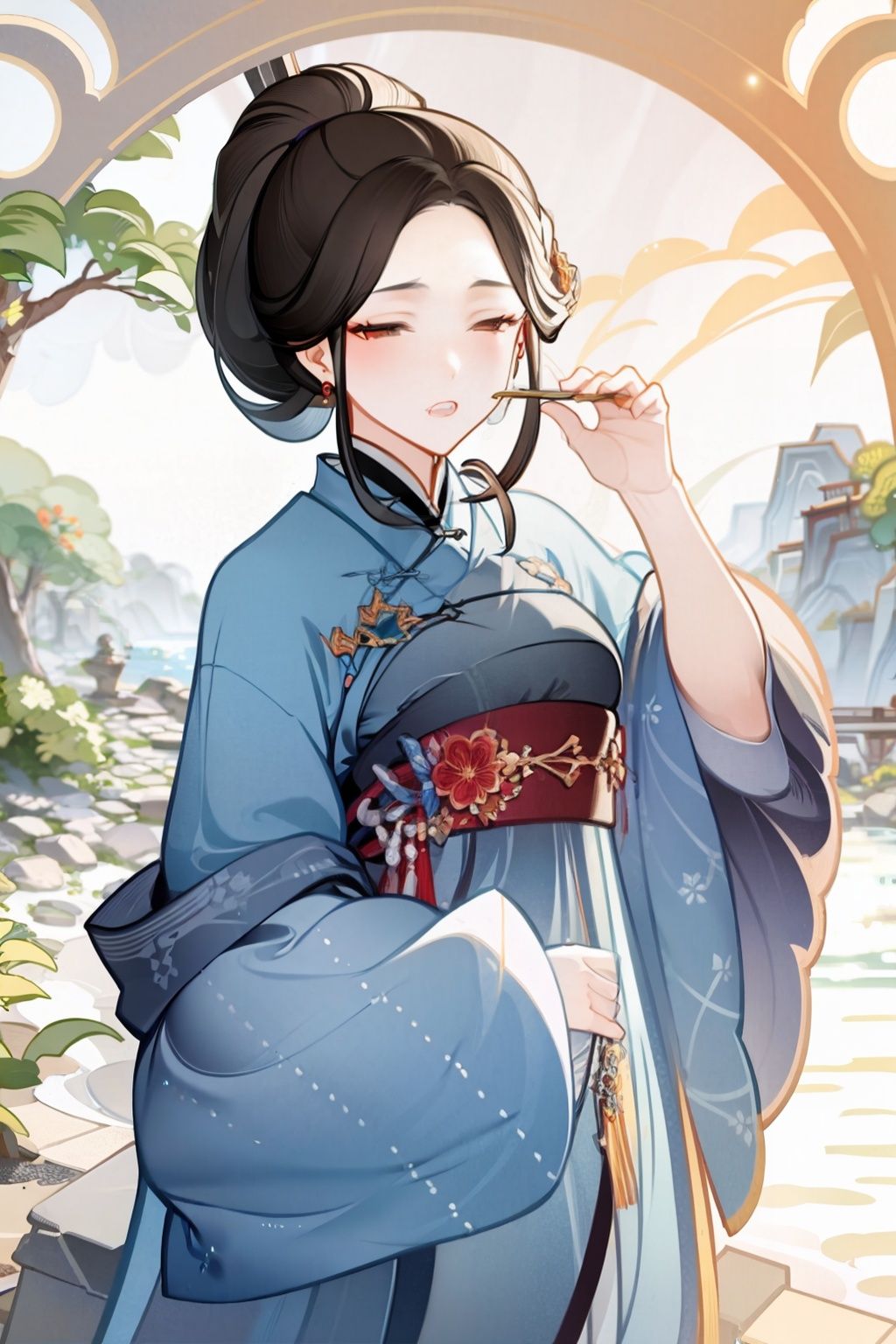 masterpiece, best quality, <lora:gmstyle:1>,1girl,hanfu,chinese clothes, 