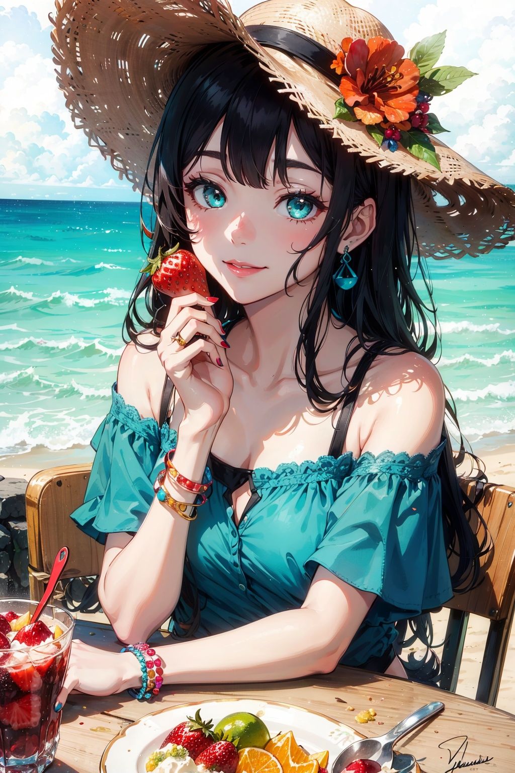 1girl,  solo,  hat on Tensor.Art