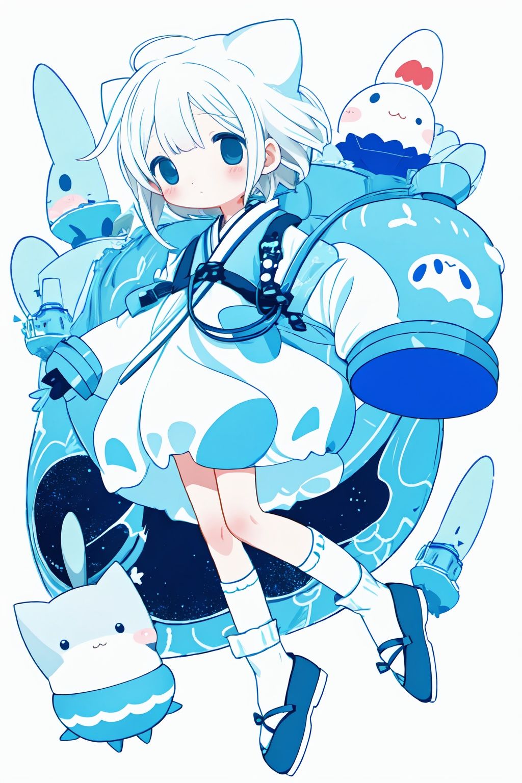 style of Chiho Aoshima,  cute,  a girl on Tensor.Art