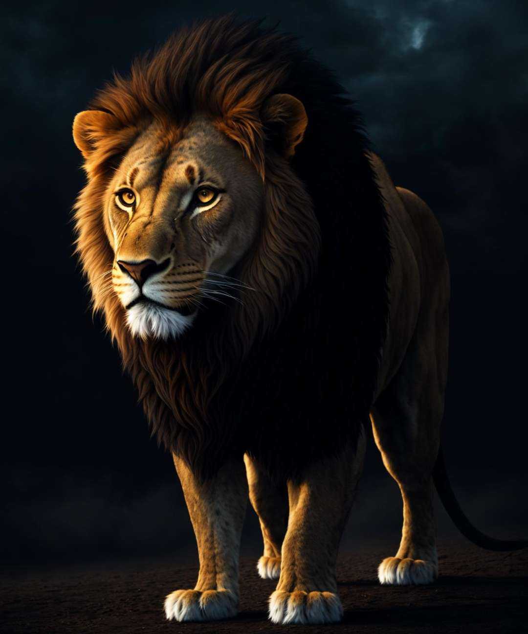 <lora:LowRA:0.7> a lion, epic, hdr, hyperdetailed, cinematic, muted colors, foggy bg