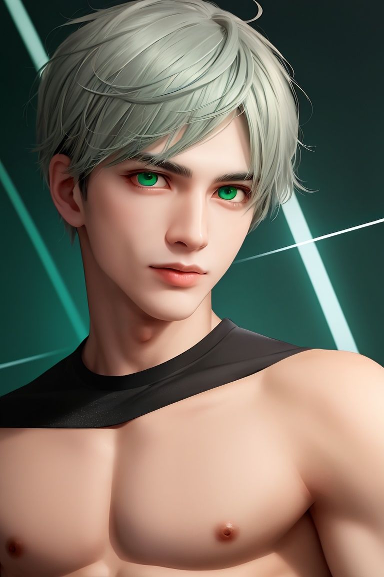 (((masterpiece))), (((best quality))), (extremely detailed), (best illustration), impasto, dainsleif\(genshin impact\), alhaitham\(genshin impact\),((1boy)), (solo), (((face shot))), (((identification photo))), male focus, ((beautiful detailed eyes)), (perfect face), black shirt, (((green eyes))), (((gray hair))), medium length hair, (delicate facial features), ((slender body)), ((white glowing skin)), detailed skin and body, toned male, rich background,