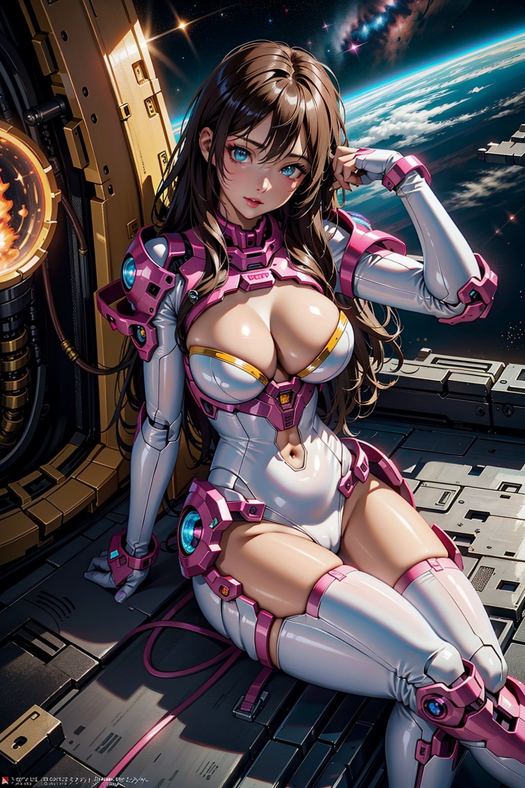 a man, city,red power armor,brown hair,The glowing energy ring on the chest,realistic, building, glowing, science fiction,vibrant details,beautiful background, octane render, H. R. Giger style,best quality, masterpiece, illustration, an extremely delicate and beautiful, extremely detailed ,unity ,wallpaper,photo-realistic,Amazing, finely detail,best quality,official art, extremely detailed,unity,Pink Mecha,Honey Mecha,machinery,, Mecha,lightning,drawing,真实,照片,32k,高清,32