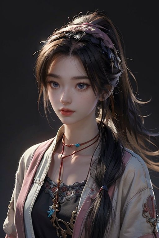 masterpiece,best quality,official art,extremely detailed CG unity 8k wallpaper,1girl, high ponytail,  <lora:Tuliv1:0.7>