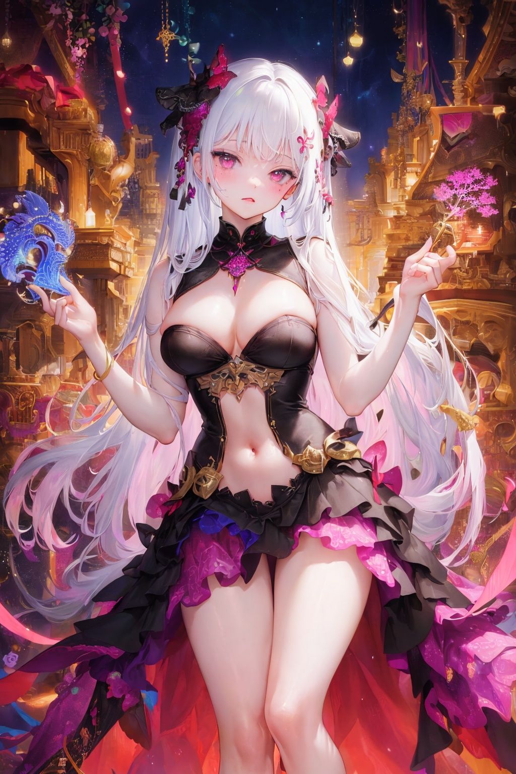(masterpiece, top quality, best quality, official art, beautiful and aesthetic:1.2), (1girl), extreme detailed,(fractal art:1.3),colorful,highest detailed