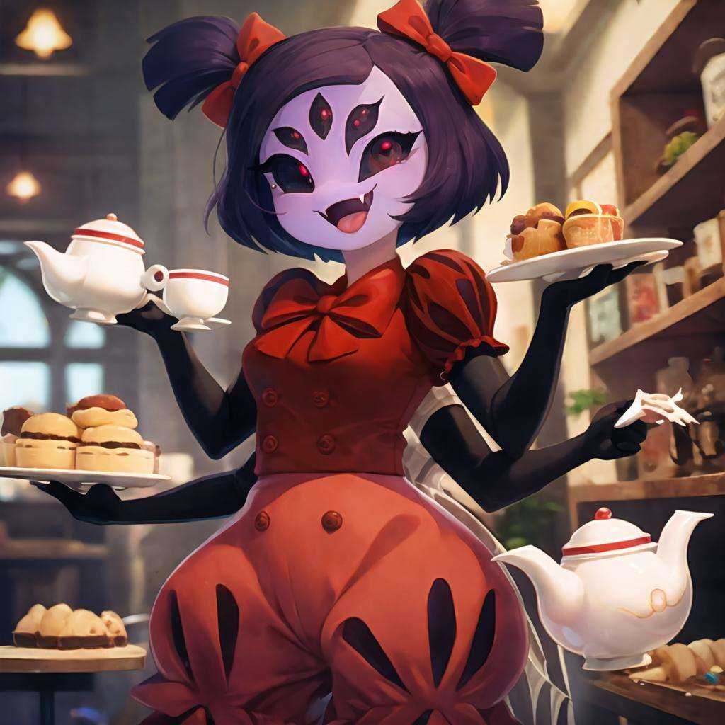masterpiece,  best quality,  a beautiful and detailed portriat of muffet on Tensor.Art