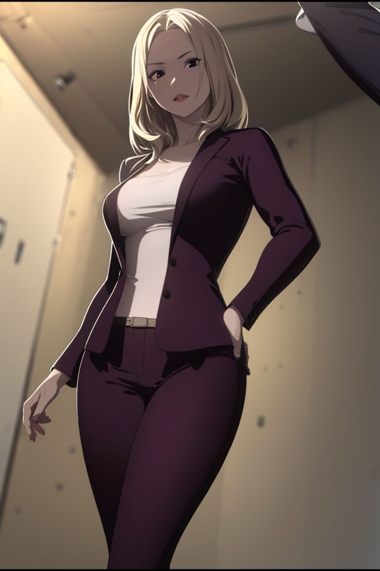 masterpiece, best quality, 1girl, solo, Myers,formal, dynamic pose, <lora:Myers:0.8>