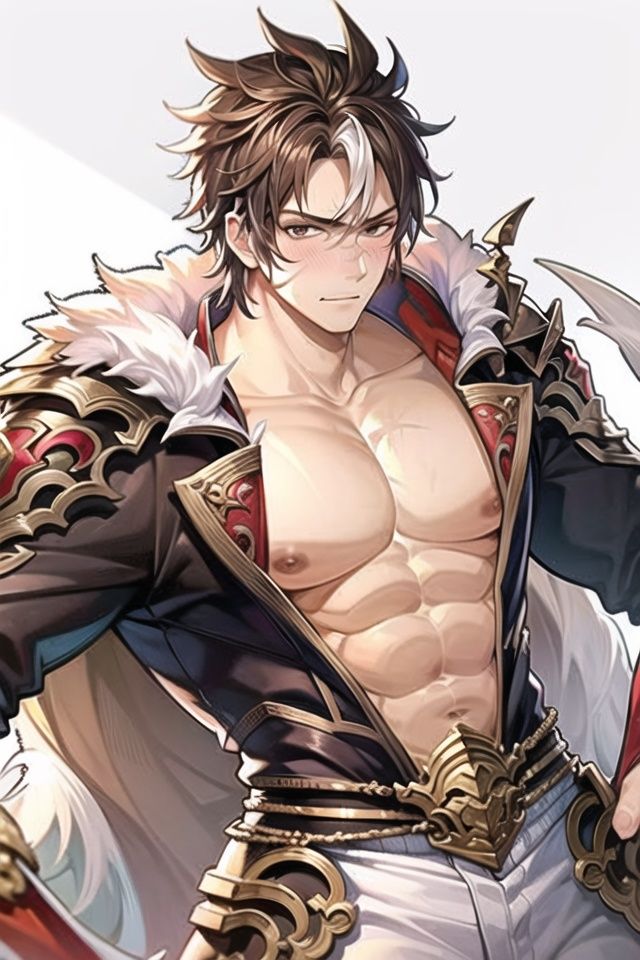 masterpiece, best quality, 1boy, solo, male focus, cowboy shot, lifted by self, white boxer shorts, handsome, strong body, male, blush, looking at viewer,<lora:torakichi:0.1>  <lora:sunce-3:0.7>