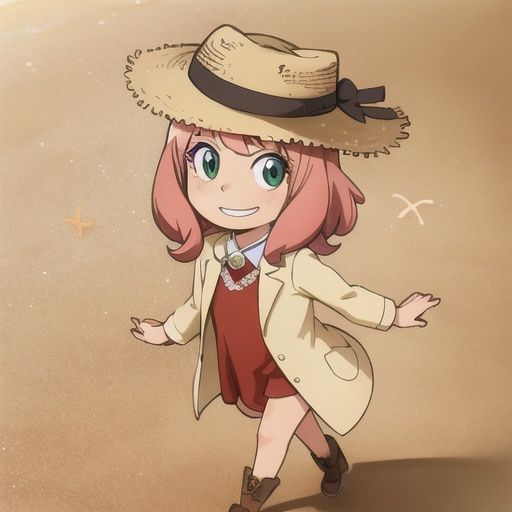 solo wearing a fancy dress and fancy hat,  smiling face,  walking on the beach on Tensor.Art