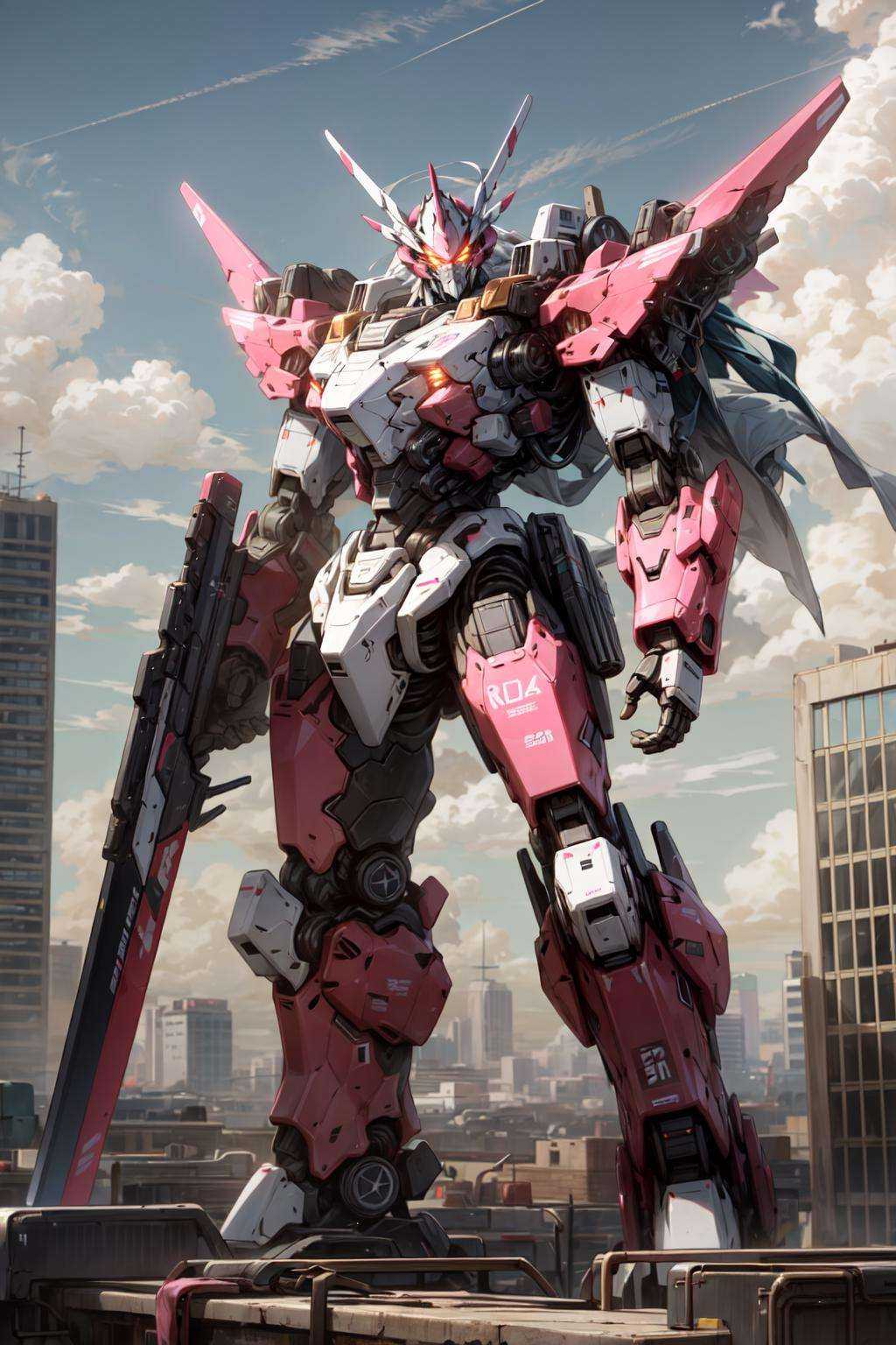 sky,  cloud,  holding_weapon on Tensor.Art