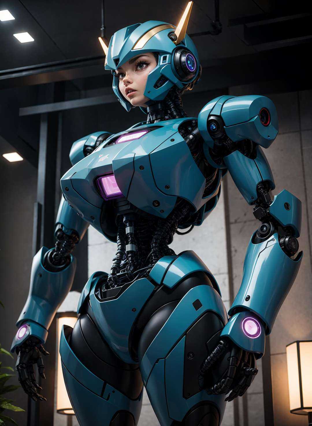 anime still shot,  robot,  big ass on Tensor.Art