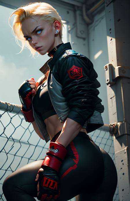 cammy white,  blue eyes,  blonde hair on Tensor.Art