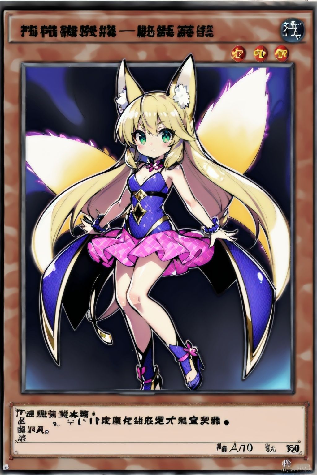 <lora:youxiwang_20230623114647-000012:1.0>,masterpiece, best_quality,1girl, solo,fox_ears,yellow eyes:1.5|green eyes:1.1,(pink hair:1.2|blonde hair), gentle hazel eyes, flowing wavy hair, ankle socks, gazing at viewer, white socks, ballet flats, pastel sundress, full body, butterfly garden, surrounded by fluttering 