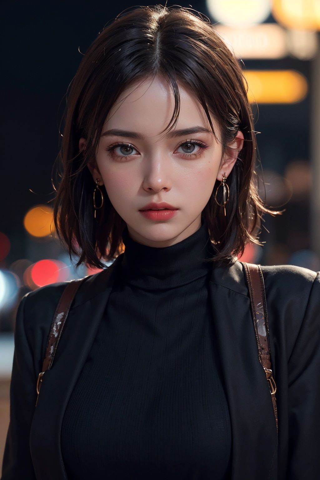 photo of beautiful ,  a woman as a movie star,  turtleneck sweater on Tensor.Art