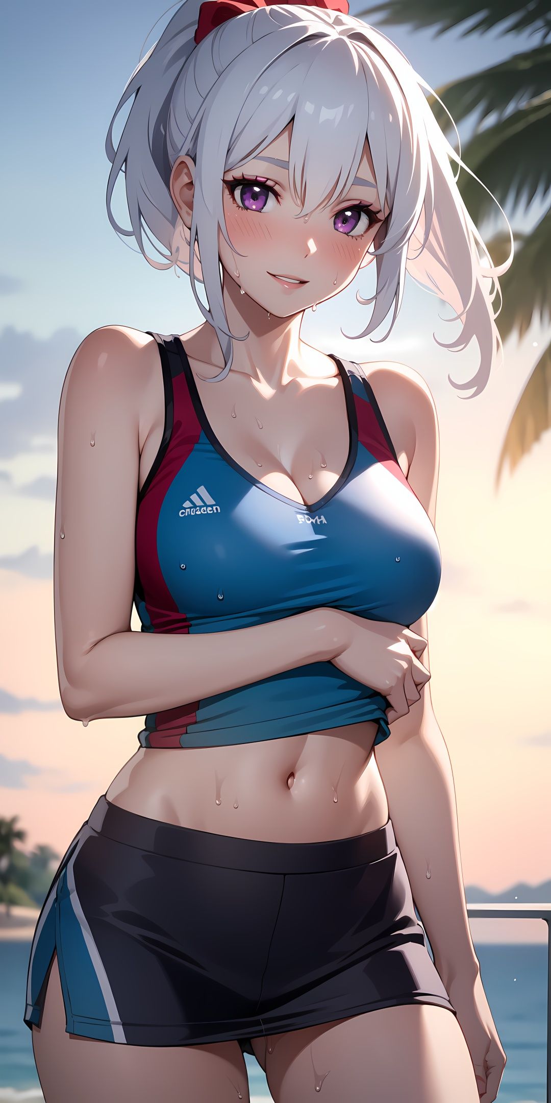 realistic,  1girl,  ponytail on Tensor.Art