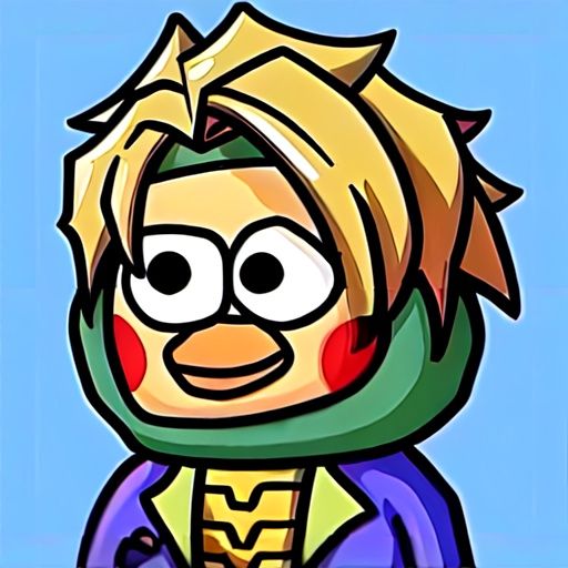 solo, blonde hair, blue background, 1boy, no humans, fusion, male focus, heart, open mouth, simple background, parody, dio brando, pokemon (creature) <lora:aki:1>