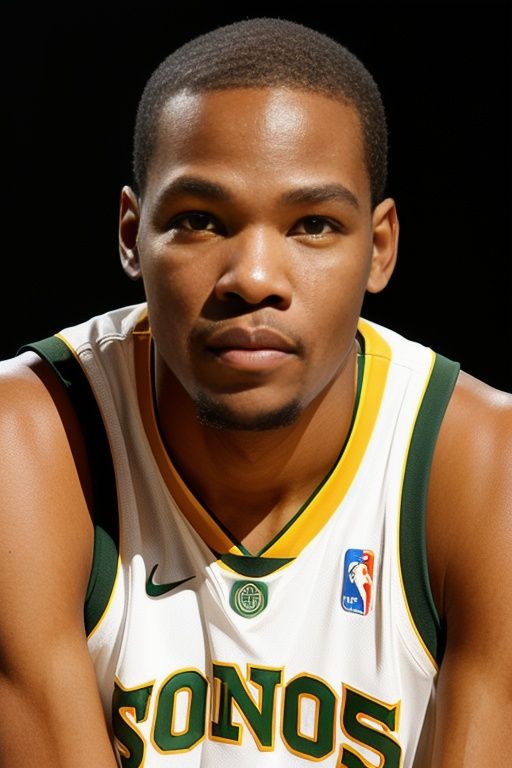 realistic,best quality,RAW photo, Movie lighting,a man,Durant_Sonics,kd2007,35jersey,<lora:KD_V3-000012:0.4>,skinhead,shiny skin,Looking at the camera,portrait, 