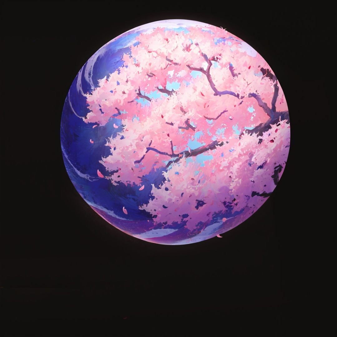 masterpiece, best quality, celestial globe, celestial globe, no humans, simple background, cherry blossoms,  leaf, flower,<lora:PlanetDesignerV1[celestial_globe]-000006:1>