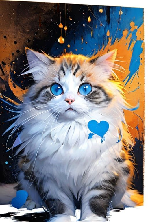 1cat,ragdoll,Paint-by-Numbers,color splash,<lora:Ragdoll_20230617183921-000004:0.6>,<lora:LAS:0.6>,no human,the best quality,Animal Focus,Fluffy,Masterpiece,finely detail,