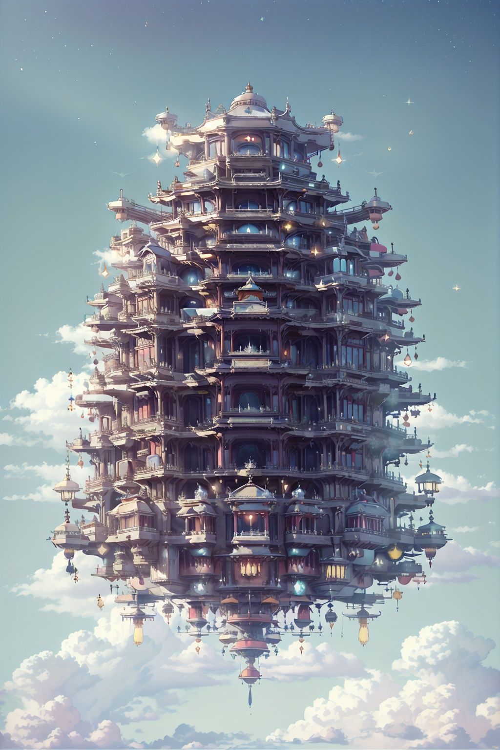 best quality,masterpiec,Megalophobia,giant phobia,[(Leviathan)::10]fly,[Chinese_style_architecture|neowrsktr]Chinese_style_architecture,fly in  space,no human,<lora:KawaiiTech:1>:Kawaii,<lora:neowrsktr_20230622201052-000009:0.5> <lora:Isometric_Chinese_style_architecture_v01:0.8> <lora:Inception-V1:0.5>