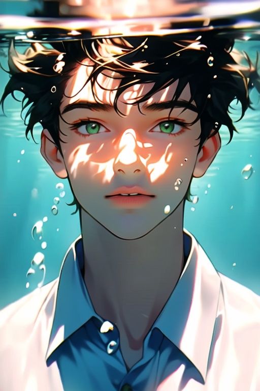 best quality,masterpiece,high resolution,realistic,high detail RAW color photo,(1boy:1.1),solo,gorgeous face,exquisite facial features,(collared shirt:1.2),milky skin,(natural pose:1.5),<lora:shuixia:1>,underwater,water,(Film camera:1.3),(color grading:1.1),(VSCO:1.3),16K,HDR,highres,(soft Focus:1.1),(lens flare:1.3),(white balance:1.2),(Glow:1.6),ISO 200,
